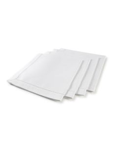 White Linen Napkins - Set of Four
