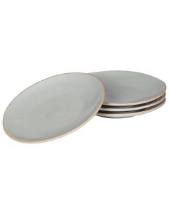Set of Four Grey Large Dinner Plates